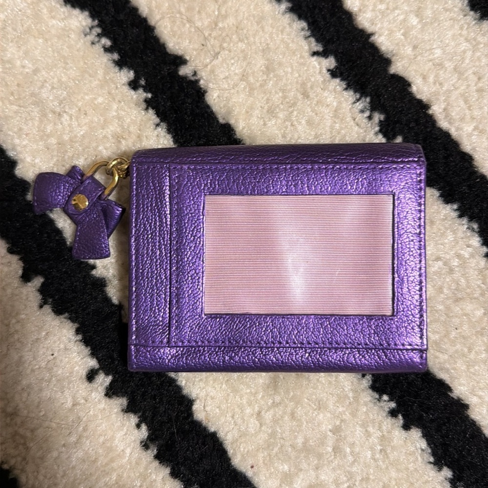 Dolce & Gabbana Metallic Purple Leather Wallet - Picture 6 of 10